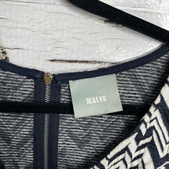 Maeve white black dress Anthropologie small - Picture 5 of 8